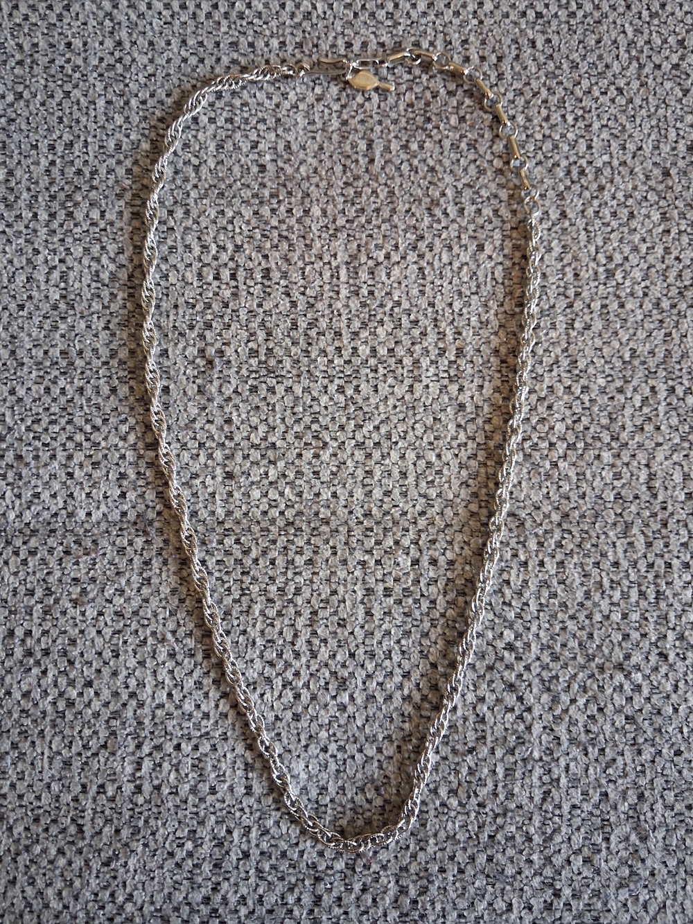 Vintage Sarah Coventry Silver-Tone Rope Chain Necklace